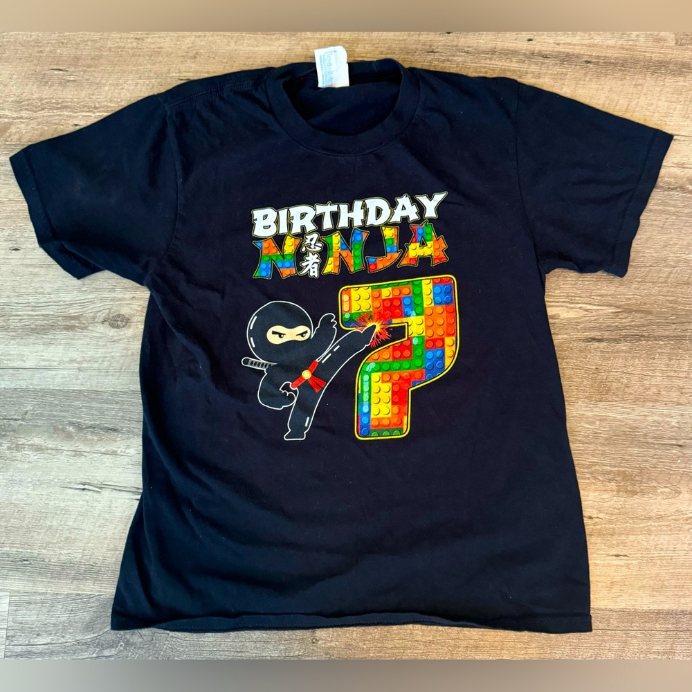Ninja 7th Birthday shirt boys